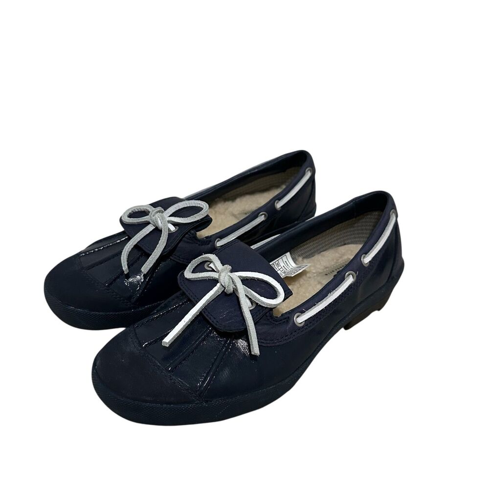 UGG Ashdale Shearling Lined Duck Boat Shoes in Navy Blue Size 7.5